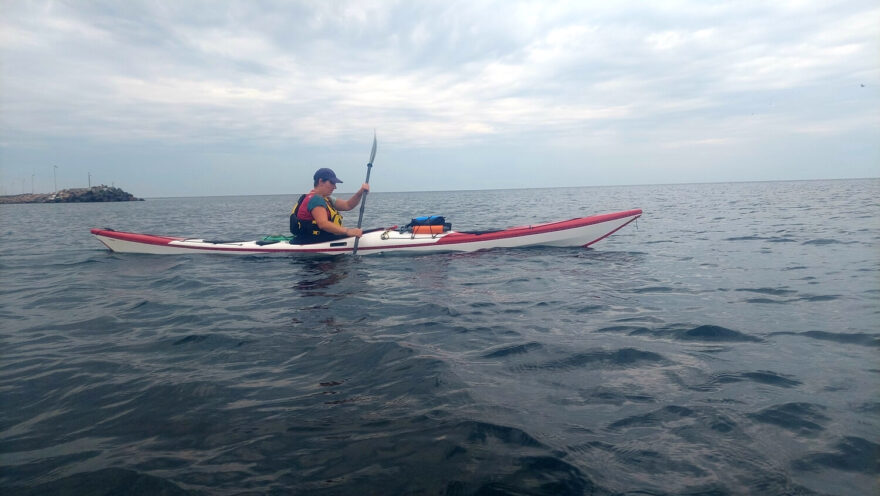 Opouštíme plně naloženi přístav Ronne.