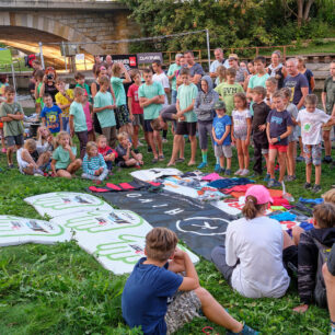 Jako organizátor závodu Junir Xrace v Brandýse nad Labem.