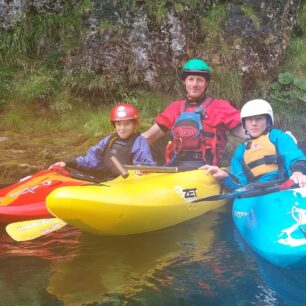 S dětmi na Salze. Elinka, Eda a Edík.