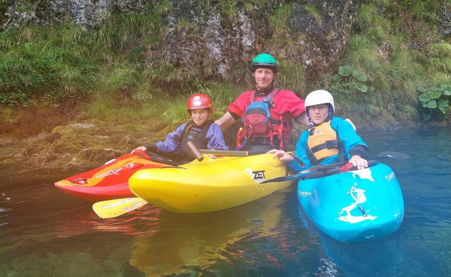 S dětmi na Salze. Elinka, Eda a Edík.