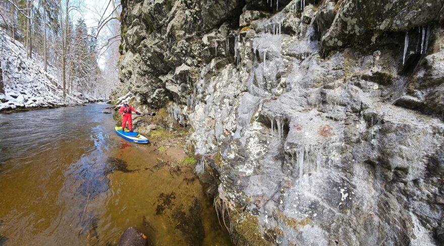 Malý ledopád pod Návarovem.
