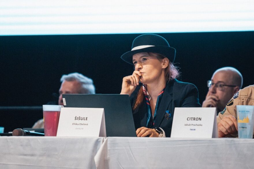 Na valném sněmu Junáka.