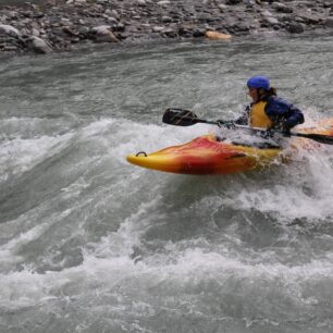 Začátky na kajaku.