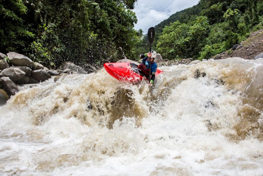 Marinusův parádní boof na Campo Azul.