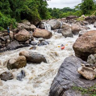 Nejstrmější úsek prvosjezdu řeky Campo Azul.