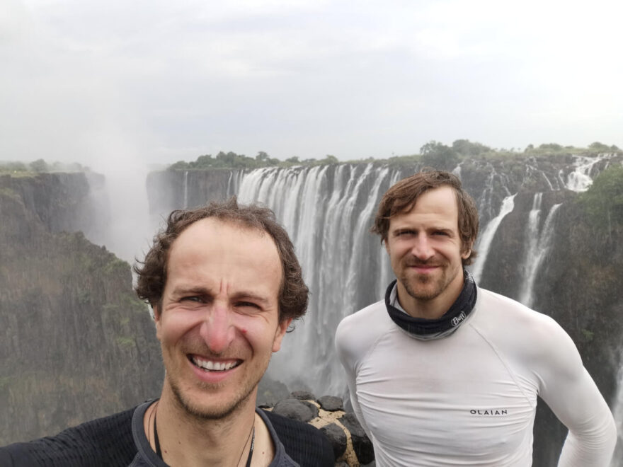 Já a brácha na Zambijské straně Viktoriiných vodopádů.