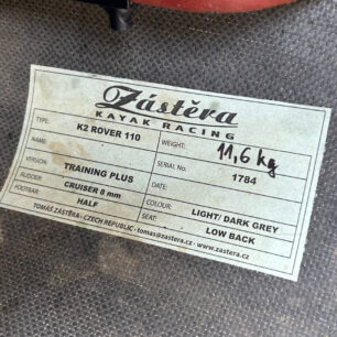 Rodný list testovaného kajaku :-)