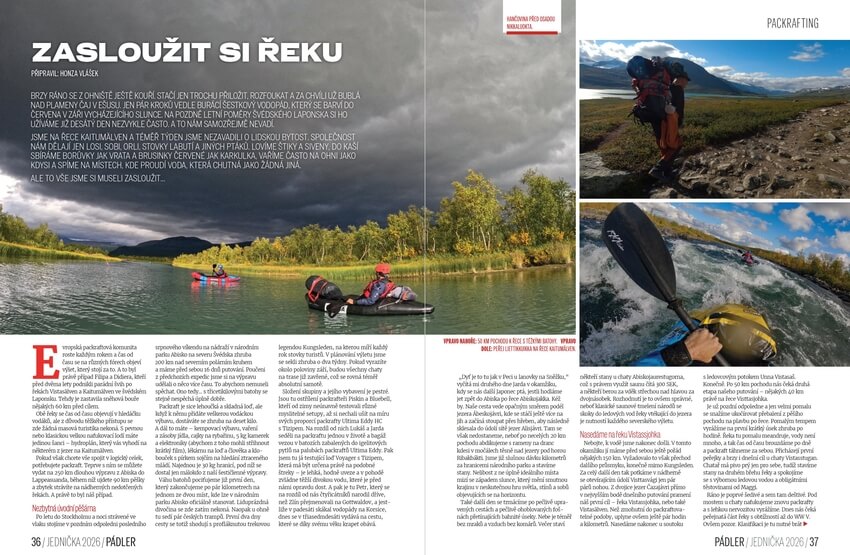 Packrafterská expedice na řeky v NP Abisko ve Švédsku.