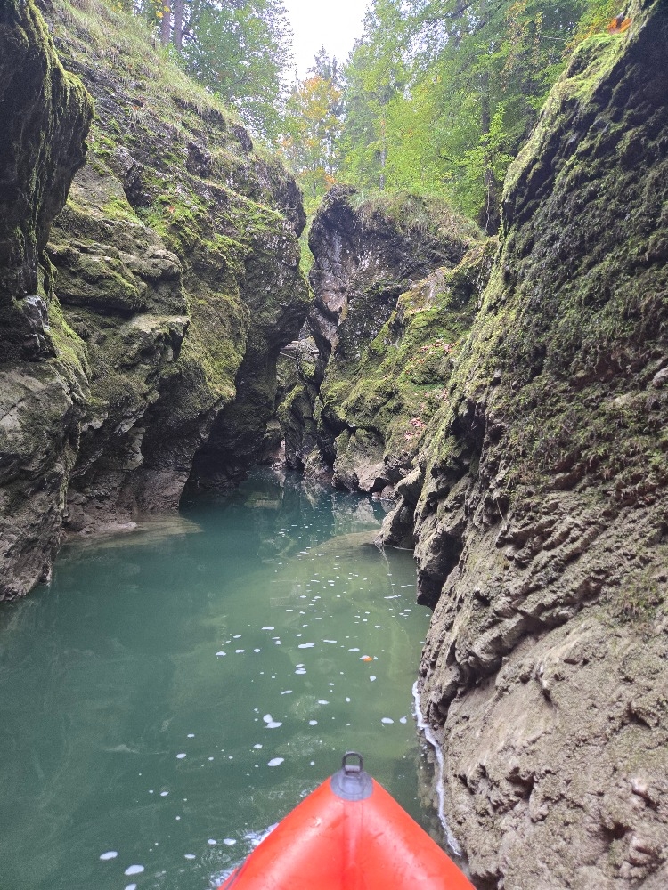 Soutěska řeky Walchen, Německo.