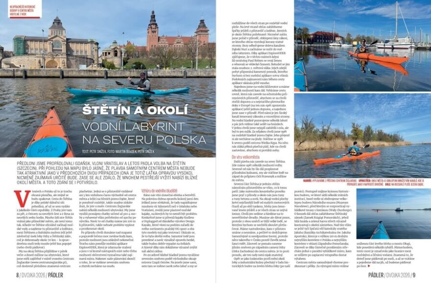 Štětín a okolí na kajaku.
