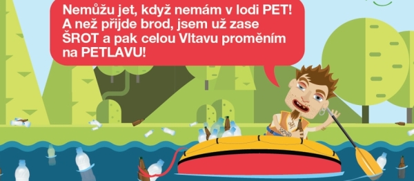 Nebuď Šrot, vyzývá projekt Jedu vodu k ochraně Vltavy před záplavou odpadků