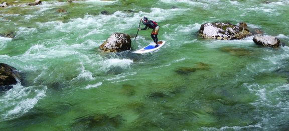Na Salze s paddleboardem