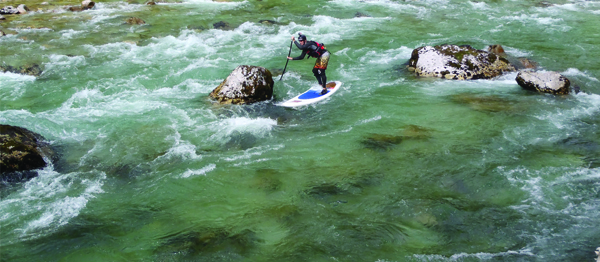 Na Salze s paddleboardem