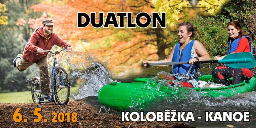 Duatlon na Ohři – koloběžka a kánoe, závod dvojic