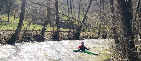 Plavba po proudu říčky Brodečky na dostaveníčko s rakem říčním