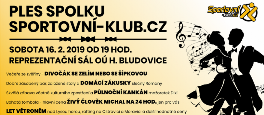 Spolek Sportovní-klub.cz zve na ples