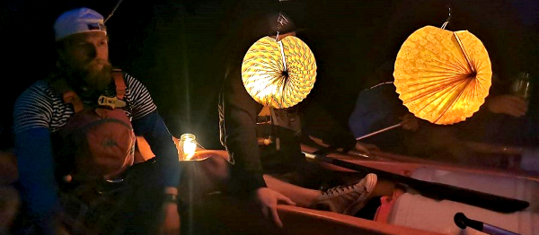 Noční plavba po Sázavě se Sambou