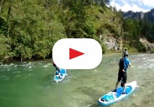 Oblíbená rakouská řeka Salza z pohledu paddleboardisty