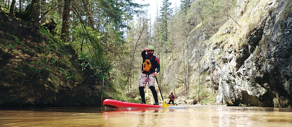 Prielom Hornádu s paddleboardem