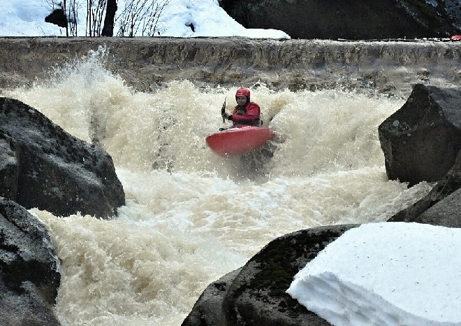 Lednová sobota s kajakem na horách