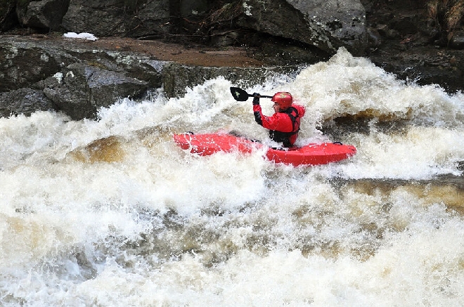 Lednová sobota s kajakem na horách