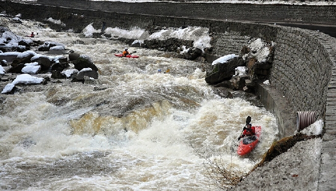 Lednová sobota s kajakem na horách