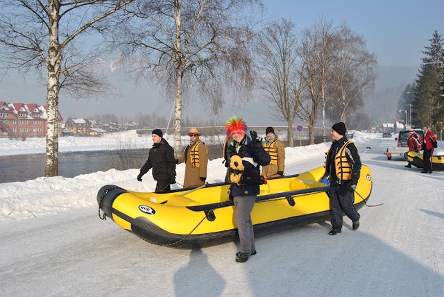 Zimný splav Dunajca