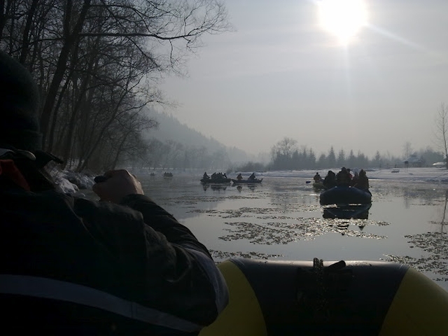 Zimný splav Dunajca