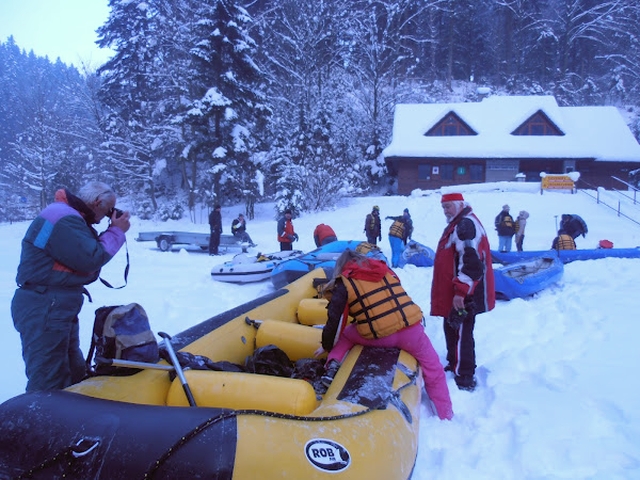 Zimný splav Dunajca
