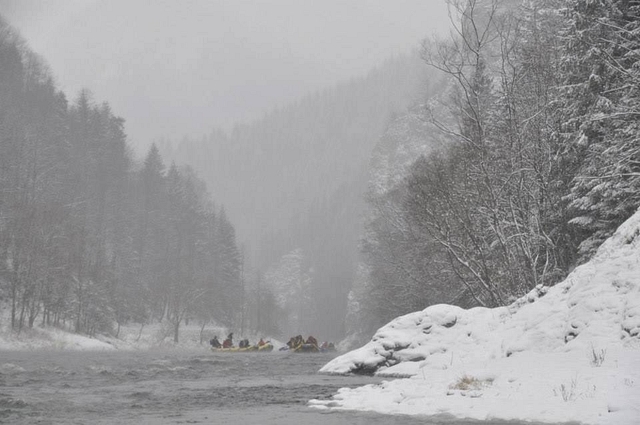 Zimný splav Dunajca, Pieniny
