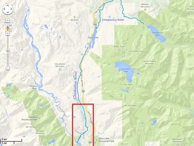 Cheakamus River - kanadská turistika