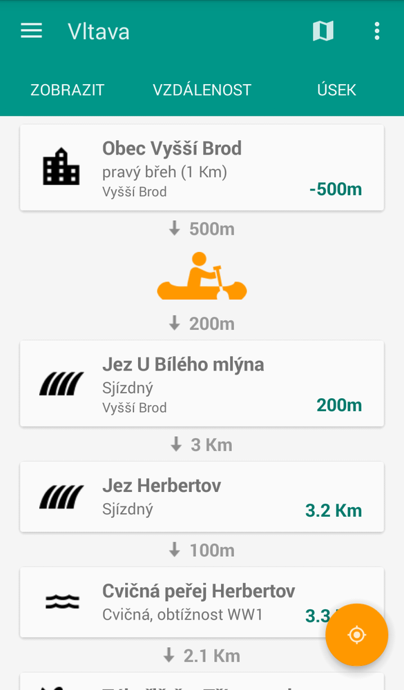 Mobilní aplikace - GPS kilometráž
