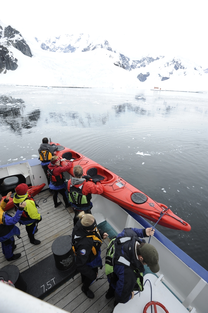 Spouštění kajaků na vodu