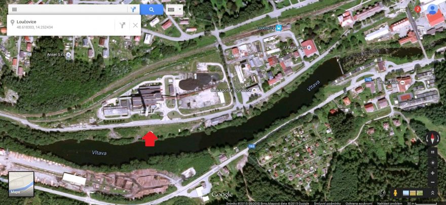 Kempovací místo u teplárny Loučovice