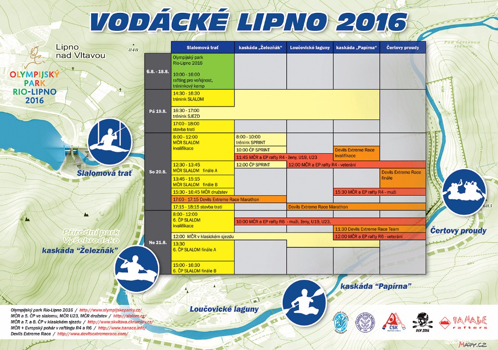 Lipno 2016 schedule