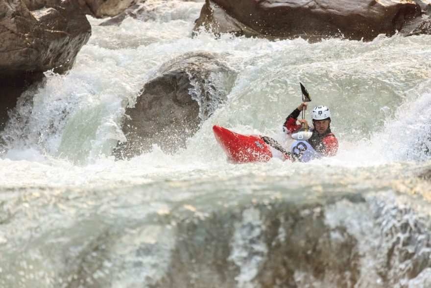 Michal Buchtel v nejnáročnější pasáži trati