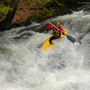 Konec první peřeje u navigace / F: archiv Tydra půjčovna lodí