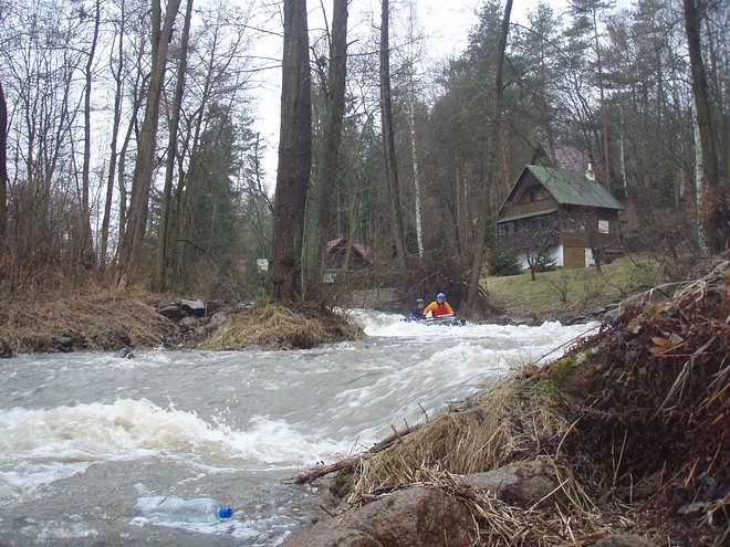 Poslední peřej před koncem plavby v Bítovanech