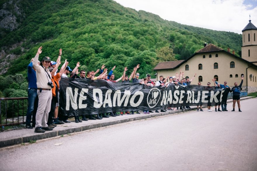 Protest proti přehradám na řekách Unac a Una v Bosně / F: Jan Pirnat
