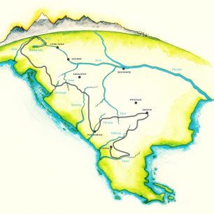 Mapa trasy Balkan Rivers Tour
