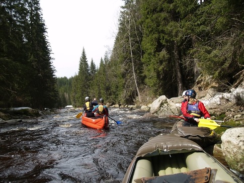 Říčka protéká krásnou krajinou