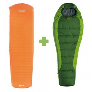 Set Pinguin spacáku Savana 195 a karimatky Peak 38