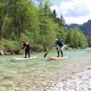 V pauze si paddleboardy vyzkoušeli i vodáci / F: Honza „Rotťák“ Rott