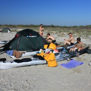 Táboření v Sulině na pláži / F: Vít Čenovský
