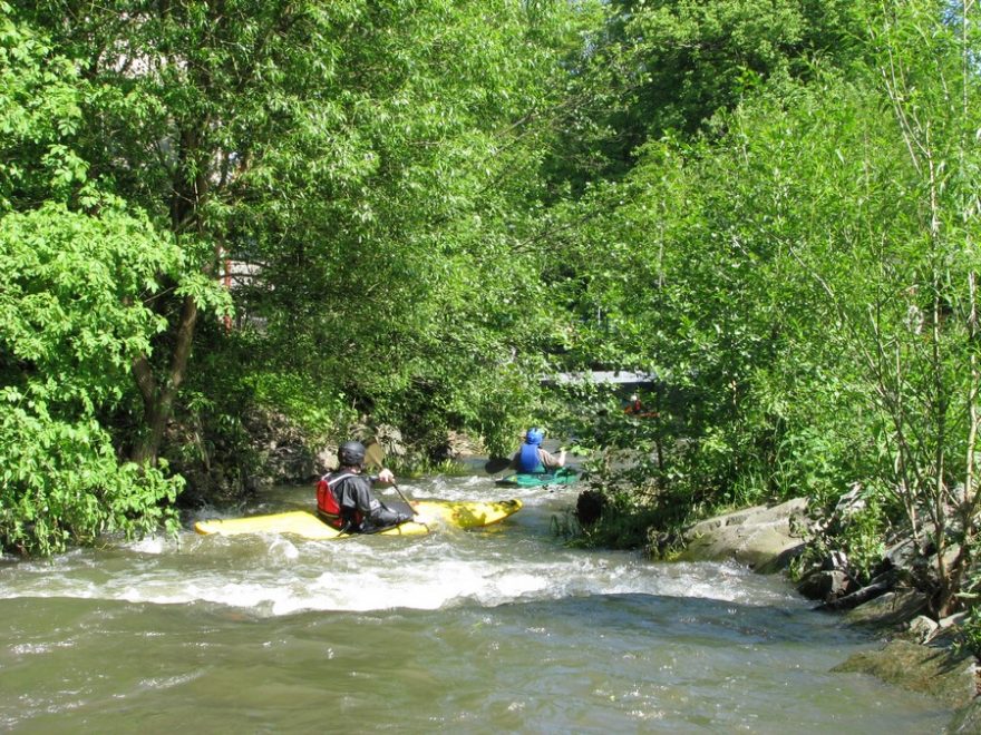 Blížíme se k mostu v Baldovci