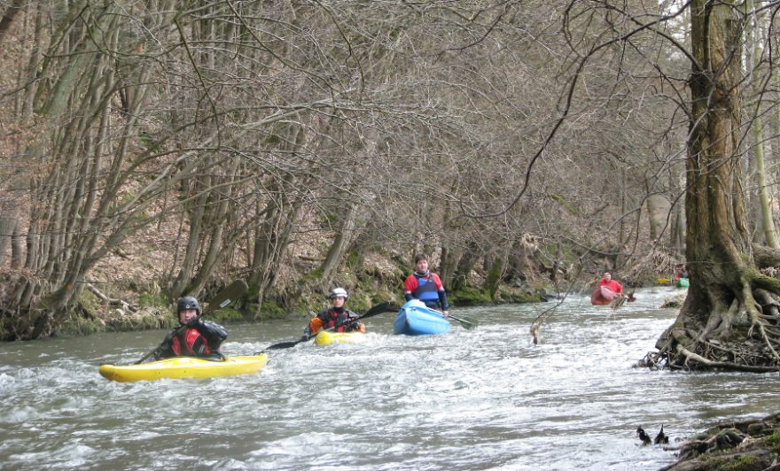 Řeka nad táborem ve Vlčici