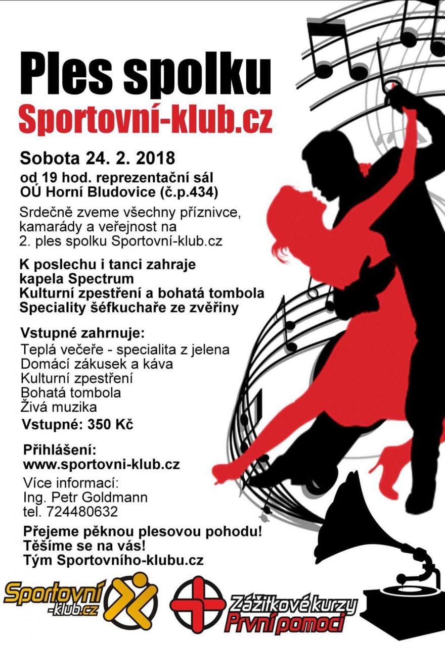 Pozvánka na ples spolku Sportovní-klub.cz - pro zvětšení klikněte