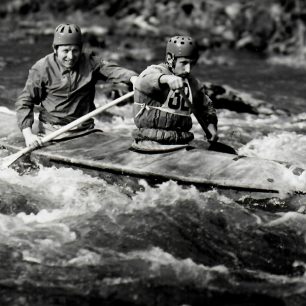 Borek na mistrovství republiky v roce 1974 ve Špindlerově mlýně s parťákem Milanem Horynou.