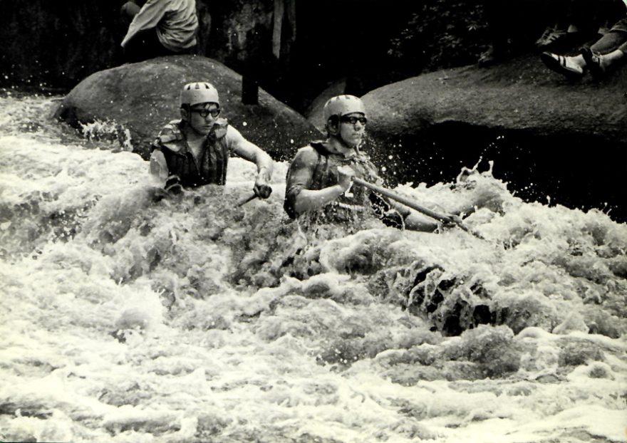 Lipno, sjezd, Loučovická kaskáda s ulomenou špičkou, 1973