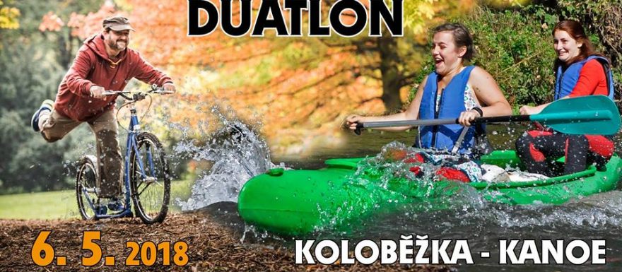 Duatlon na Ohři – koloběžka a kánoe, závod dvojic